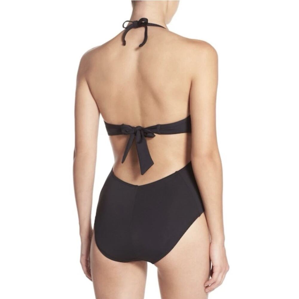 Kenneth Cole Women Black Strappy Cutout Monokini One Piece Swimsuit Small (4-6) - Picture 3 of 16
